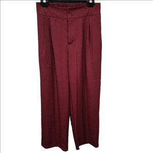 Halara High Rise Wide Leg Red Trouser Pant